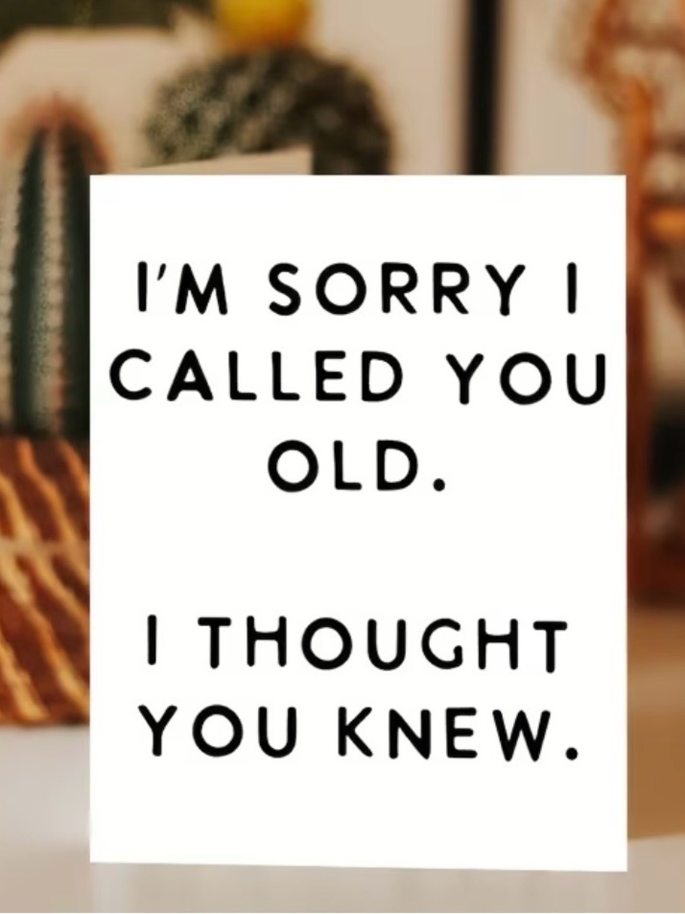 Funny Birthday Card Blank Inside